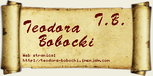 Teodora Bobocki vizit kartica